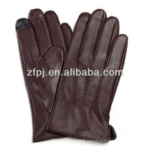 Smartphone brown Color Iphone Use Touch screen leather Glove for men